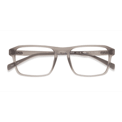 Male s rectangle Clear Gray Plastic Prescription eyeglasses - Eyebuydirect s Stormwind