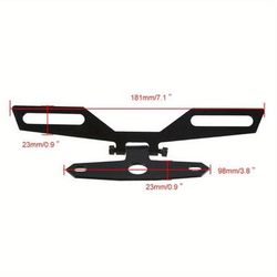 TEMU Folding Motorcycle License Plate Bracket Universal Light Mount Adjustable Number Plate Frame Holder Tail Light Holder Motorbike Parts License Plate