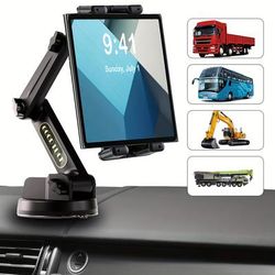 TEMU Car Truck Mobile Phone Tablet Holder, Thickened And Extended Arm, Super Suction Cup And Stable, Heavy Duty Car Truck Dashboard Mobile Phone Tablet Holder Compatible With Most Smartphones Tablets