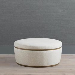 Devereaux Ottoman - Mink Athena Performance - Frontgate
