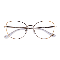 Female s horn Shiny Rose Gold Metal Prescription eyeglasses - Eyebuydirect s Coach HC5137