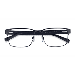 Unisex s rectangle Matte Black Metal Prescription eyeglasses - Eyebuydirect s Armani Exchange AX1019