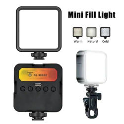 3 Color Portable LED Video Mini Fill Light For Camera Phone Laptop Selfie Adjustable Photography Pocket Fill Light with Clamp