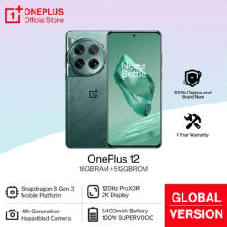 World Premiere OnePlus 12 Global Version 16GB 512GB Snapdragon 8 Gen 3 Hasselblad Camera 2K 120Hz Display 100W SUPERVOOC Charge