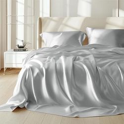 TEMU 3pcs/4pcs Sheets - Luxury , Similar To Silk Sheets, Satin Sheets For Hair And Skin, Gifts For Women