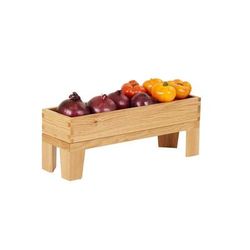 Cal-Mil 23602-6-21 Rectangular Display Tray - 20" x 6" x 6", Oak, Brown