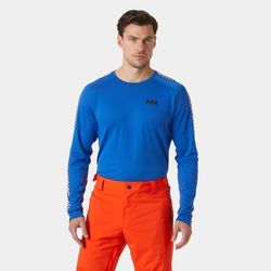 Helly Hansen Men's Lifa Active Stripe Crew Baselayer Top Blue M