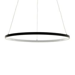 Lampadario ad anello in allumino nero cm. H.92 x Ø.60