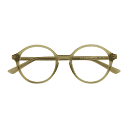 Unisex s round Matte Clear Green Plastic Prescription eyeglasses - Eyebuydirect s Jamison