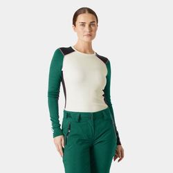 Helly Hansen Women's Lifa Merino Midweight Crew Base Layer Green XL