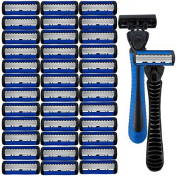 6-layer razor blade, men's stainless steel blade, classic water washed razor, sharp blade for clean shaving