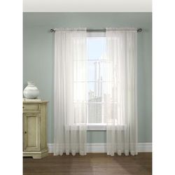 Rhapsody Voile Sheer Rod Pocket Curtain Panel by Habitat™ in Eggshell (Size 104"W 63" L)