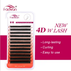FADVAN 4D W Shape Easy to Embellish Eyelash Extension C/D Curl Premade Volume Fans Soft Style Mink Natural False Eyelashes