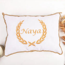 Coussin avec nom personnalisé, nouveau bébé, famille, meilleur ami, cadeau de fête des mères, oreiller brodé, décoration de maison, Date spéciale