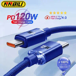 NNBILI 120W USB Type C To USB C Cable For iPhone 15 Pro Max PD Fast Charge Data Cord For Samsung