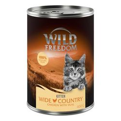 6x400g Kitten Veal & Chicken Wide Country Wild Freedom Wet Cat Food