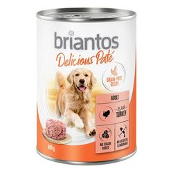 24x400g Adult Turkey Briantos Delicious Paté Wet Dog Food