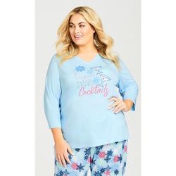 Plus Size Women's Cocktails Sleep Top by Avenue in Cocktails Print (Size 18/20)