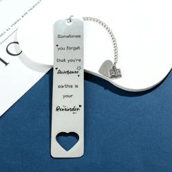 Classic Statement Book Mark Stainless Steel Metal Bookmarks Gift for Colleagues And Friends Reading Marker Book Accessory