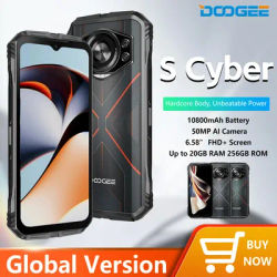 DOOGEE S Cyber Rugged Phone 6.58" 90Hz IPS Screen 10800mAh Large Battery 8GB+256GB 50MP AI Main Camera Android 14