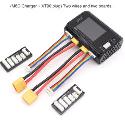 ToolkitRC M6D 500W 15A DC Dual Channel MINI Smart Charger Discharger For 1-6S Lipo Battery with SC100 XT60 and charging board
