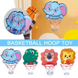Kids Basketball Hoop Kit Cartoon Creative Animals Basketball Stand Outdoor Indoor Game Sport Play Toys For Children Kids