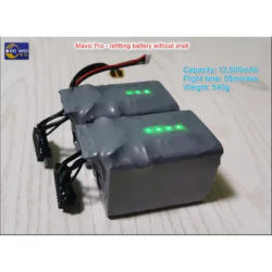 Large capacity refitting battery 7700mAh and 12800mAh for Mavic Pro Drone 40~55m long flight time for drone fans w/ professional
