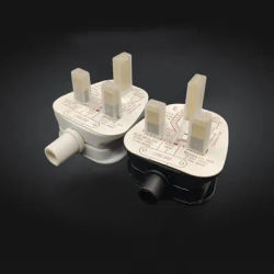 White/Black 3 Pin UK Mains Top Plug 13A 13 AMP Appliance Power Socket Fuse Adapter Household,1 pcs