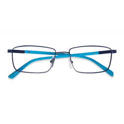 Male s rectangle Matte Blue Metal Prescription eyeglasses - Eyebuydirect s ARNETTE Cauca