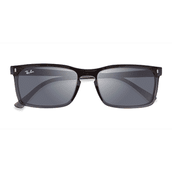 Unisex s rectangle Clear Brown Plastic Prescription sunglasses - Eyebuydirect s Ray-Ban RB4435