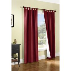 Wide Width Weathermate Room Darkening Tab Top Curtain Panel Pair by Thermalogic in Burgundy (Size 40" W 63" L)