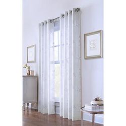 Wide Width Giardino Light Filtering Grommet Curtain Panel by Habitat™ in White (Size 52" W 84" L)