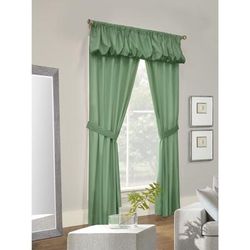 Wide Width Prescott Room Darkening Rod Pocket Five In One Curtain Set by Thermalogic in Sage (Size 80" W 63" L)