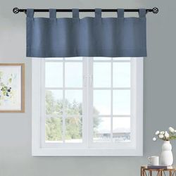 Weathermate Room Darkening Tab Top Flat Valance by Thermalogic in Blue