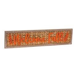Woven Welcome Fall Sign 32"L by Melrose in Brown