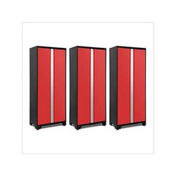 NewAge Garage Cabinets 3 x BOLD Series Red Lockers