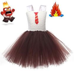 Principessa Disgusto GIOIA Abiti Costume Tutu Cosplay for Ragazze Bambini Giornata universale dell'infanzia Mascherata Settimana del libro Festa / Sera