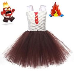 Principessa Disgusto GIOIA Abiti Costume Tutu Cosplay for Ragazze Bambini Giornata universale dell'infanzia Mascherata Settimana del libro Festa / Sera