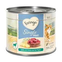 6x200g Adult Lamb, Potato, Cat ThymeSingle Meat Feringa Wet Cat Food