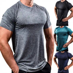 2024 Quick Dry Workout Running T-shirts Compression Fitness Tops Breathable Gyms T-shirts men Clothing Jogger Male Sports Shirts