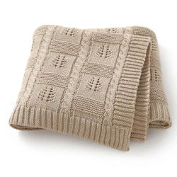 Couvertures d'emmaillotage pour bébé, tricot pour nouveau-né, garçons et filles, literie pour poussette, couvertures de sommeil, solide, 90x70cm, tapis de réception pour nourrissons
