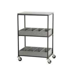 Cal-Mil 23166-83 3 Tier Merchandiser Cart, 28" x 20" x 40", Ashwood, Gray