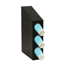 Cal-Mil 24064-3-13 Cup Dispenser, Cabinet, 3 Compartment, All Cup Types, Black