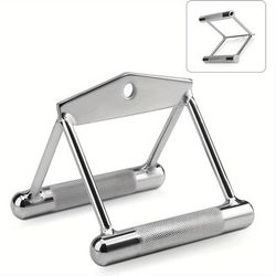 TEMU Double Handle Multi Gym Cable Attachment Bar Twin Cable Exercise Accessories Double Row Lat