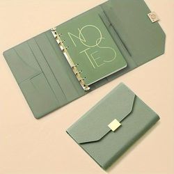 TEMU Huawei A5 Tri-fold Business Office Notebook With Matte Finish And Plain Ruling - Stylish Journal For Notes And Meetings