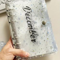 TEMU Adult Set - A6 Size Planning Pads With Star , Budget Binder With Loose-leaf Pages - Ring Bound Transparent Organizer