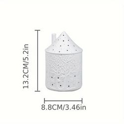 TEMU Single Ceramic Creative Romantic Simple Modern House Shaped Candle Holder, Bedside Warm Night Light, For Bedroom, Living Room, Festival Gift