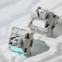 FL.cmmk Silent Grey Snow Switch RGB SMD Linear 5Pin Mute Switchs for Mechanical keyboard Stiffened Cushioned Rubber Strip prelub