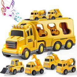 TEMU 5-in-1 Container Truck Toy - Includes 4 Different With Realistic Details And High-quality Design, Perfect For Creative Play