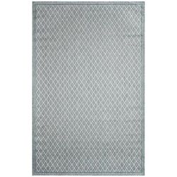 Carmel Diamonds Indoor/Outdoor Area Rug Aqua by Brylane Home in Aqua (Size 1'11"X4'11")